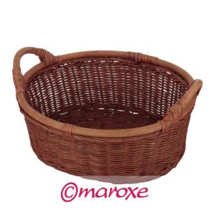 Koszyk prezentowy z rattanu i bambusa 31 cm x 29 cm xH13 cm.