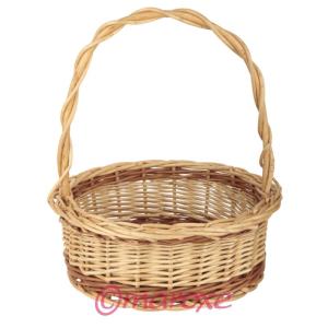 Koszyk z wikliny na święconkę D24 cm, H28 cm.