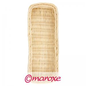Rattanowy koszyk na sztućce biały 16 cm x 11 cm x H5 cm.