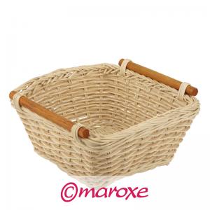 Koszyk z naturalnego rattanu, trawy morskiej 20cm x 20 cm ( uchwyty z bambusa ).