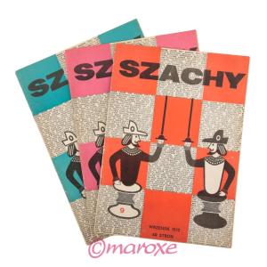 Miesięcznik Szachy 3 numery 1972 rok, mecz Spasski - Fischer