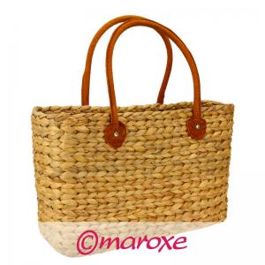 Torba z hiacyntu na plażę lub zakupy ( Sztywna i Twarda ) #40 cm x 14 cm x H42 cm.