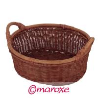 Koszyk prezentowy z rattanu i bambusa 31 cm x 29 cm xH13 cm.