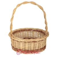 Koszyk z wikliny na święconkę D24 cm, H28 cm.