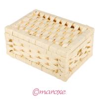 Kuferek z drewna rattanu i bambusa ( kasetka ) 26 cm x 17 cm x H11 cm.