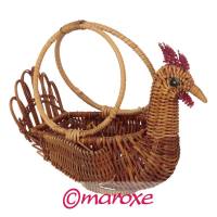 Koszyk Kura z wikliny 27 cm x 15 cm x H24 cm. z rączką