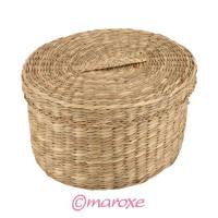 Pudełko na guziki z trawy morskiej 16 cm x 13 cm x H8 cm.