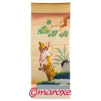 Mata słomiana bambusowa z tygrysem 50 cm x 120 cm.