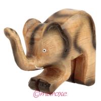 Słonik na szczęście figurka z drewna ( Indonezja - Bali ) 10 cm x H8 cm x gr. 3 cm.