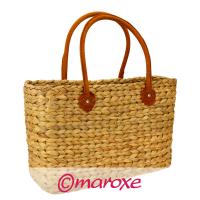 Torba z hiacyntu na plażę lub zakupy ( Sztywna i Twarda ) #40 cm x 14 cm x H42 cm.