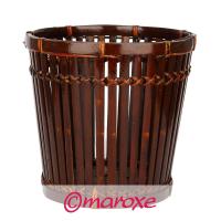 Koszyk wazonik z bambusa wenge ( Osłonka - Doniczka ) H18cm, D18 cm.