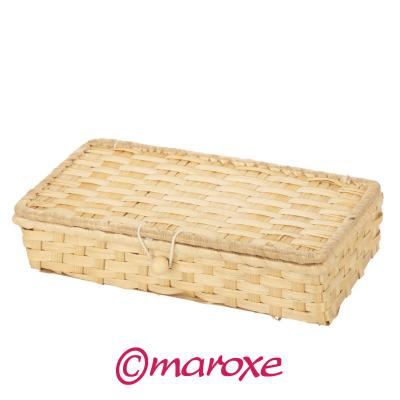 pudełko zamykane bambus w kolorze jasnym słomianym.wymiary: #24 cm x 12 cm x H5 cm.