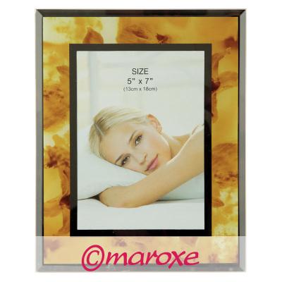 Ramka na fotografię 13 cm x 18 cm , 5 x 7 cali z motywem jesiennych liści w odcieniach pomarańczy i brązu